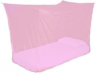 ONLINECRAZE Nylon Adults Washable MOSQUITO NET PINK Mosquito Net(Pink, Bed Box)