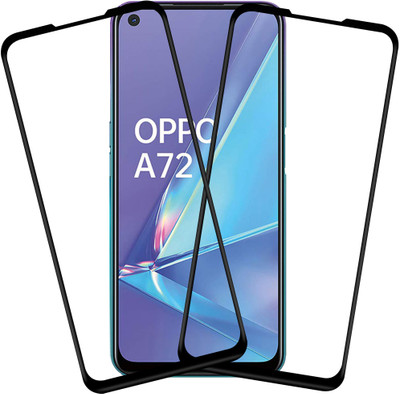 HUPSHY Edge To Edge Tempered Glass for Oppo A72(Pack of 2)