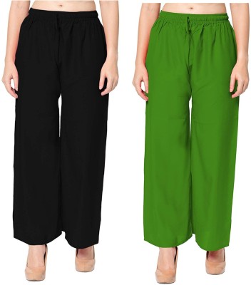 Faunashaw Regular Fit Women Green, Black Trousers