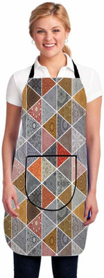 Rudra Hub Blended Home Use Apron - Free Size(Black, Single Piece)