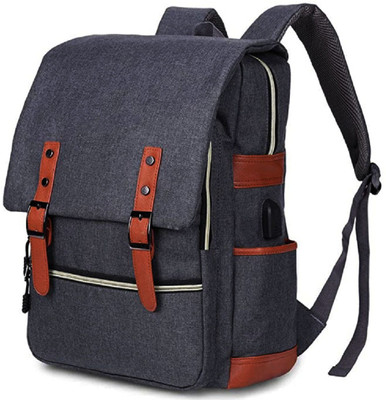 CONTACTS Versatile Backpack Fits 15 inch Laptop, with USB Charging Port (CharcoalGrey) 30 L Laptop Backpack(Multicolor)