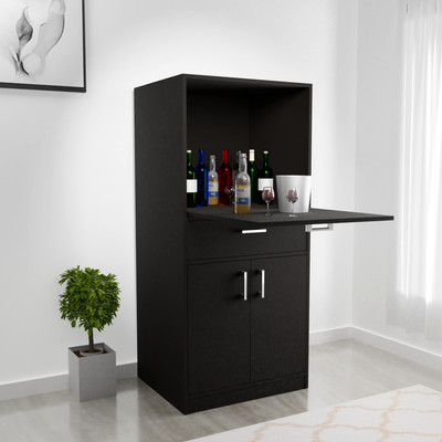 Barewether Engineered Wood Bar Cabinet(Finish Color - Wenge)