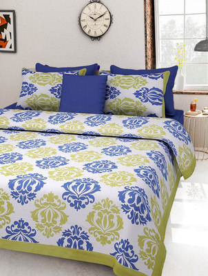 BHOOMI TEXTILES Cotton Double Flat 159 TC Floral Bedsheet(Pack of 1, Multicolor)