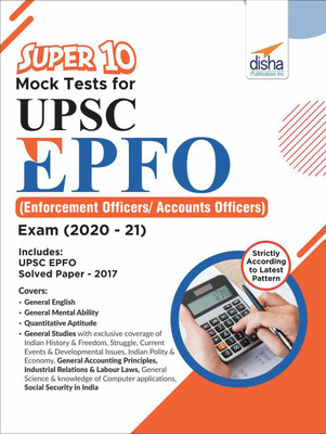 Super 10 Mock Tests for Upsc Epfo (Enforcement Officers/Accounts Officers) Exam (2020-21)(English, Paperback, unknown)