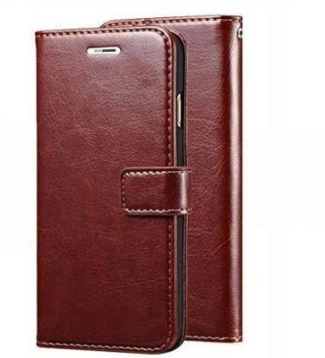 Aarov Flip Cover for Samsung Galaxy M14, Samsung Galaxy M14 5G Designer Flip Cover(Brown, Dual Protection, Pack of: 1)