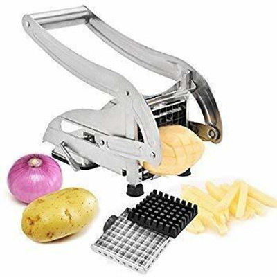 SEAHAVEN Stainless Steel Home French Fries Potato Chips Strip Cutting Cutter Machine Maker Slicer Chopper Dicer Vegetable Chopper Vegetable & Fruit Grater & Slicer(1)