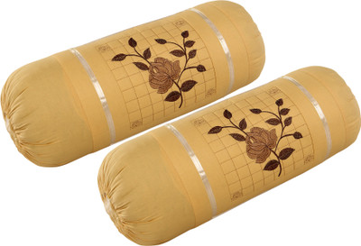 Harshita Creation Cotton Bolsters Cover(Pack of 2, 80 cm*40 cm, Beige)
