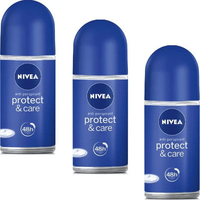 NIVEA Protect & Care - 50ml each Deodorant Spray  -  For Women(150 ml, Pack of 3)