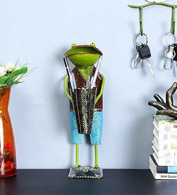 SV Traders 1 Compartments Iron Pen Stand(Multicolor)