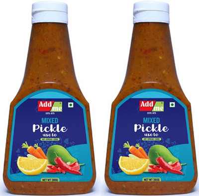 Add me Mixed Pickle Chutney 390 gm ( Pack of 2 ) Mix achar sauces- 390 gm x 2 Mixed Vegetable Pickle(2 x 390 g)