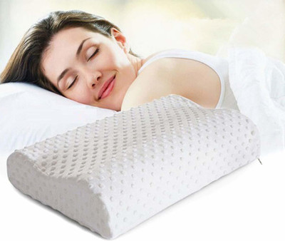 manshav Memory Foam Solid Orthopaedic Pillow Pack of 1(White)