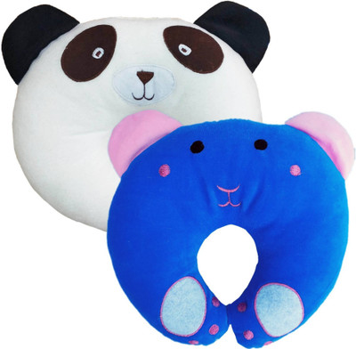 CLASORA Polyester Fibre Animals Baby Pillow Pack of 2(Multicolor)