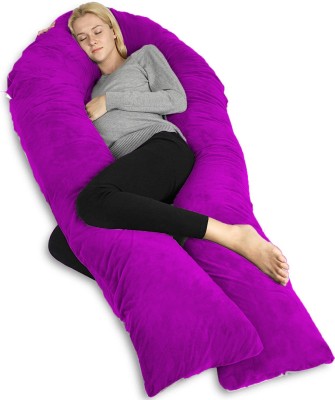 PUMPUM Polyester Fibre Solid Pregnancy Pillow Pack of 1(Purple)