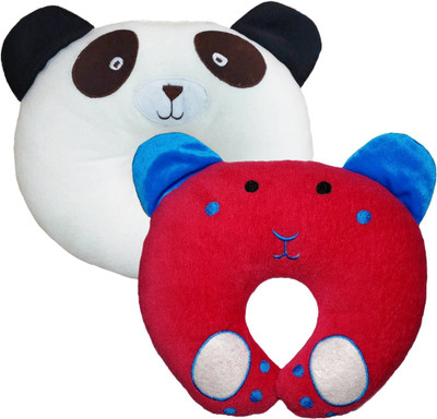 CLASORA Polyester Fibre Animals Baby Pillow Pack of 2(Multicolor)