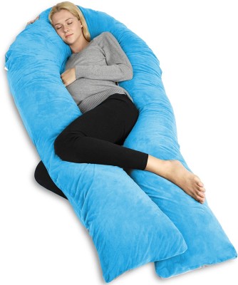 PUMPUM Polyester Fibre Solid Pregnancy Pillow Pack of 1(Sky Blue)