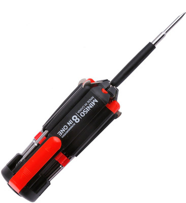 MINISO 8 in 1 Pieces Screwdriver Set Interchangeable Screwdriver Bits Tool Set, Repair Tool Kit (Red+Black) Combination Screwdriver Set(Pack of 1)