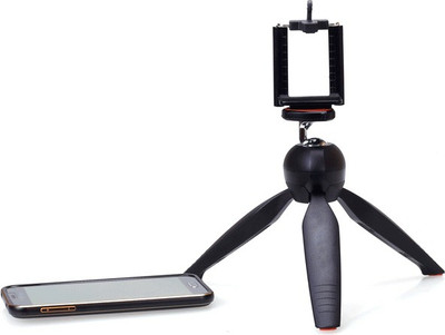 Wanzhow Mini Tripod with Selfie Clip durable and lightweight Tripod with Selfie Clip Holder high-quality universal Mount Tripod For Smart Phone & Camera Tripod Stand Flexible Portable Stand for All Android or IOS Devices, LIGHTWEIGHT AND ADJUSTABLE TO SHOOT VIDEOS FROM ANY ANGLE Tripod(Black, Suppor