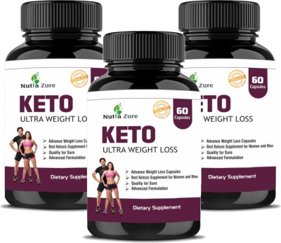 nutrazure KETO Capsules Advanced Weight Loss (180 Tablets - Pack of 3)(3 x 60 No)