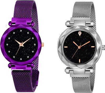 Talgo TG-Geneva 12 Diamond_PL_4 Figer_SL_Magnet Analog Watch  - For Women