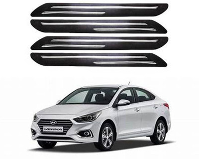 RONISH Silicone Car Bumper Guard(Black, Pack of 4, Hyundai, Verna)
