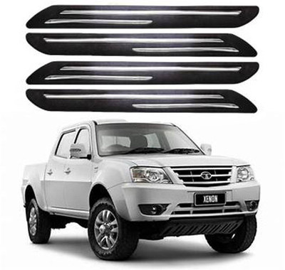 RONISH Silicone Car Bumper Guard(Black, Pack of 4, Tata, Universal For Car)
