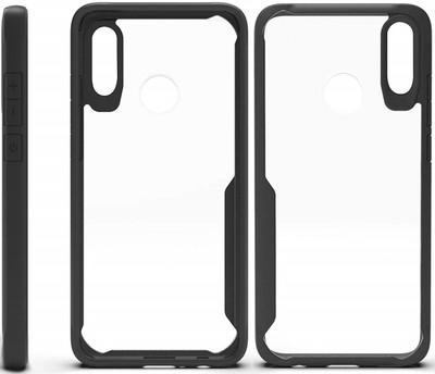 Phone Back Cover Bumper Case for Vivo Y12, Vivo Y15, Vivo Y17, Vivo U10(Transparent, Black, Grip Case, Pack of: 1)