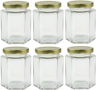 SKYCITY Glass Grocery Container  - 250 ml(Pack of 8, Clear)