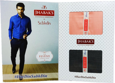 JHABAK'S Cotton Blend Solid Shirt & Trouser Fabric