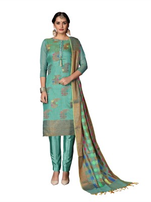 Kimisha Silk Blend Self Design Salwar Suit Material