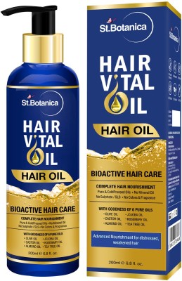 St.Botanica Hair Vital Bioactive (6 Pure Oils in 1) oil - No Mineral Oil and Parabens Hair Oil(200 ml)