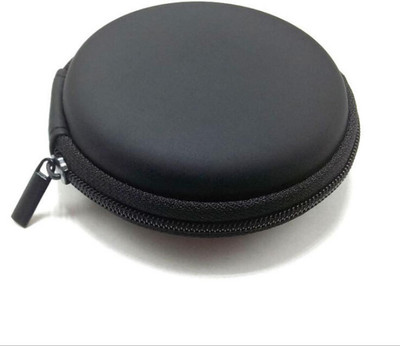 MYKI Leather Zipper Headphone Case For Universal(Black)
