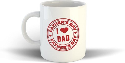 Bhagwati world creation Quotes “Happy Father’s Day” and “I Love Dad” Coffee Gift. Ceramic Coffee Mug(325 ml)