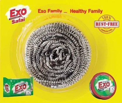 Exo STEEL PACK OF 6 Scrub Pad(Regular, Pack of 6)