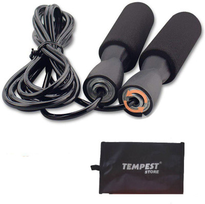 Tempest for Home Exercise,Workout,Sports With PERSONAL GYM CARRY BAG Ball Bearing Skipping Rope(Length: 274 cm)