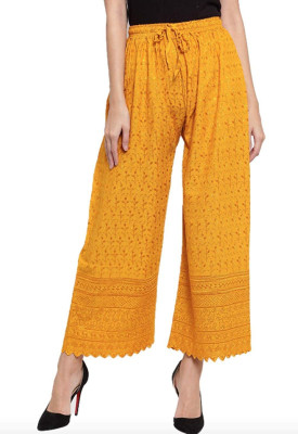 TNQ Relaxed Women Yellow Trousers