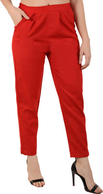 FLYJAG Regular Fit Women Red Trousers