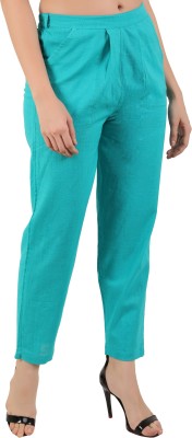 Me Craft Regular Fit Women Green Trousers