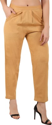 Me Craft Regular Fit Women Beige Trousers