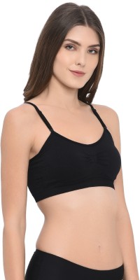 TOMKOT Women Sports Lightly Padded Bra(Black)