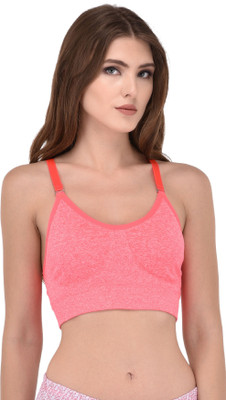 TOMKOT Women Training/Beginners Non Padded Bra(Orange)