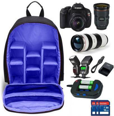 AMPLE ITALIA DSLR/SLR Camera bag Camera Bag(Blue, Black)