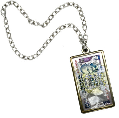AFH Car Hanging Charm Indian 50 rupees Currency Note High Quality Metal collectible Hanging Ornament Car Hanging Ornament(Pack of 1)