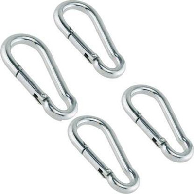 laghima jadon Steel Lock Strong Hook Carabiner Pack 4 Locking Carabiner (Silver) Locking Carabiner(Silver)