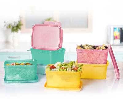 TUPPERWARE Plastic Fridge Container  - 500 ml(Pack of 6, Green, Yellow, Pink)