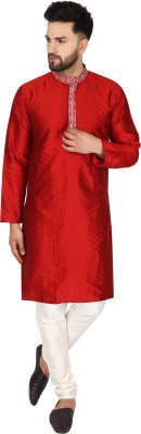 SKAVIJ Men Kurta Churidar Set