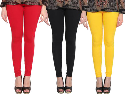 Clarita Churidar  Western Wear Legging(Red, Black, Yellow, Solid)