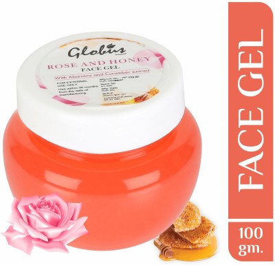 Globus Naturals Rose and Honey Face Gel with Aloevera & Cucumber(100 g)