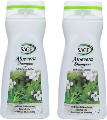 Sage Herbals Aloe-Vera Shampoo Pack Of 2(400 ml)