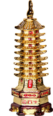 Vastu Art / Vastu / Feng Shui / Education Tower For Academic Success For Child's Study Table For Good Luck Health Wealth Prosperity And Happiness Decorative Showpiece - 14 cm(Polyresin, Gold) Vastu Art / Vastu / Feng Shui / Education Tower For Academic Success For Child's Study Table For Good Luck Health Wealth Prosperity And Happiness Decorative Showpiece - 14 cm(Polyresin, Gold)