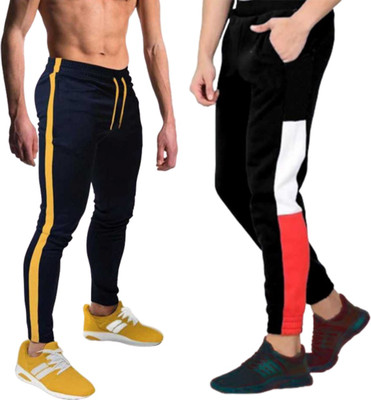 FastColors tracks pants combo lower men mens wear boys Solid Men Black Track Pants